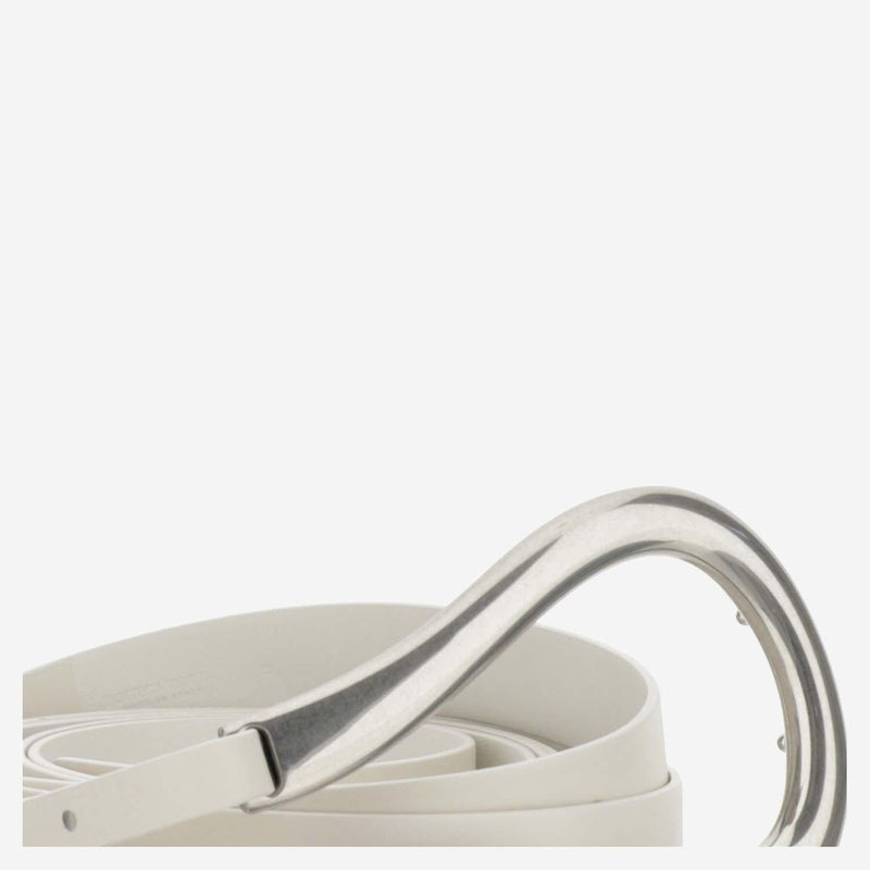 Bottega Veneta French Calf Calfskin Belt — White