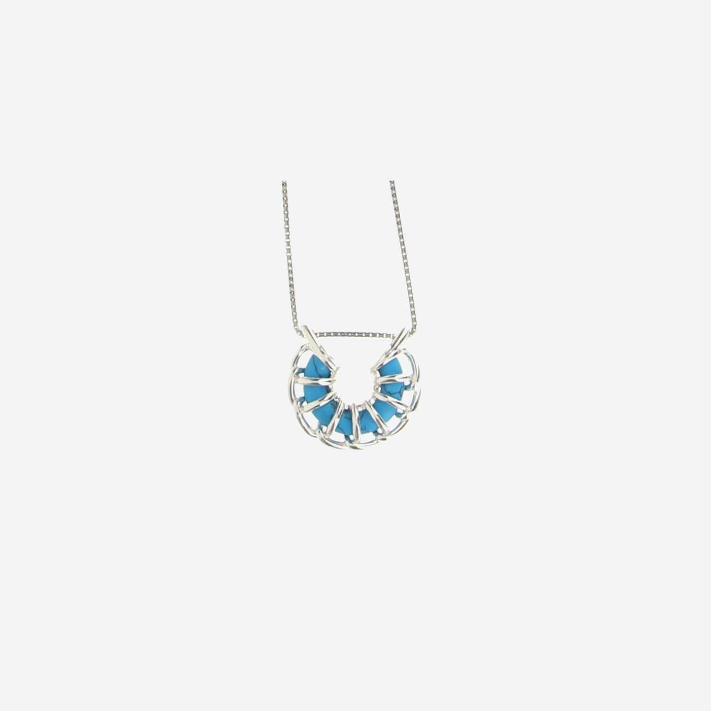 Bottega Veneta Wave Necklace — Blue Turquoise Paste Necklaces