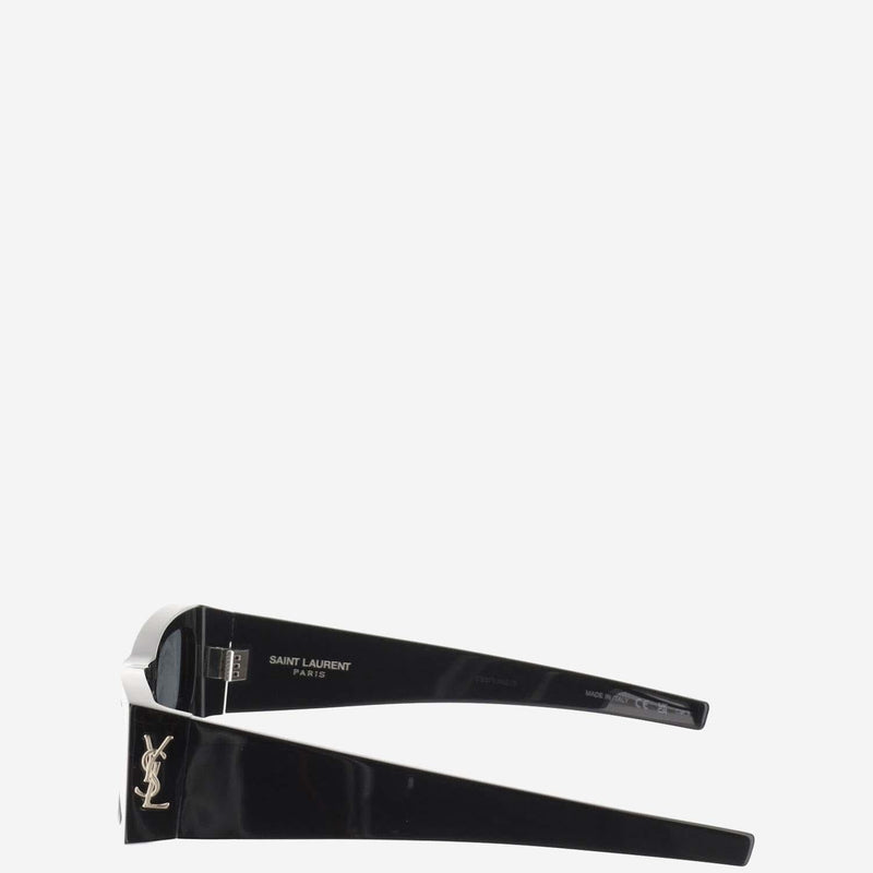 Saint Laurent 803745 Logo-Embroidered Acetate Sunglasses — Black