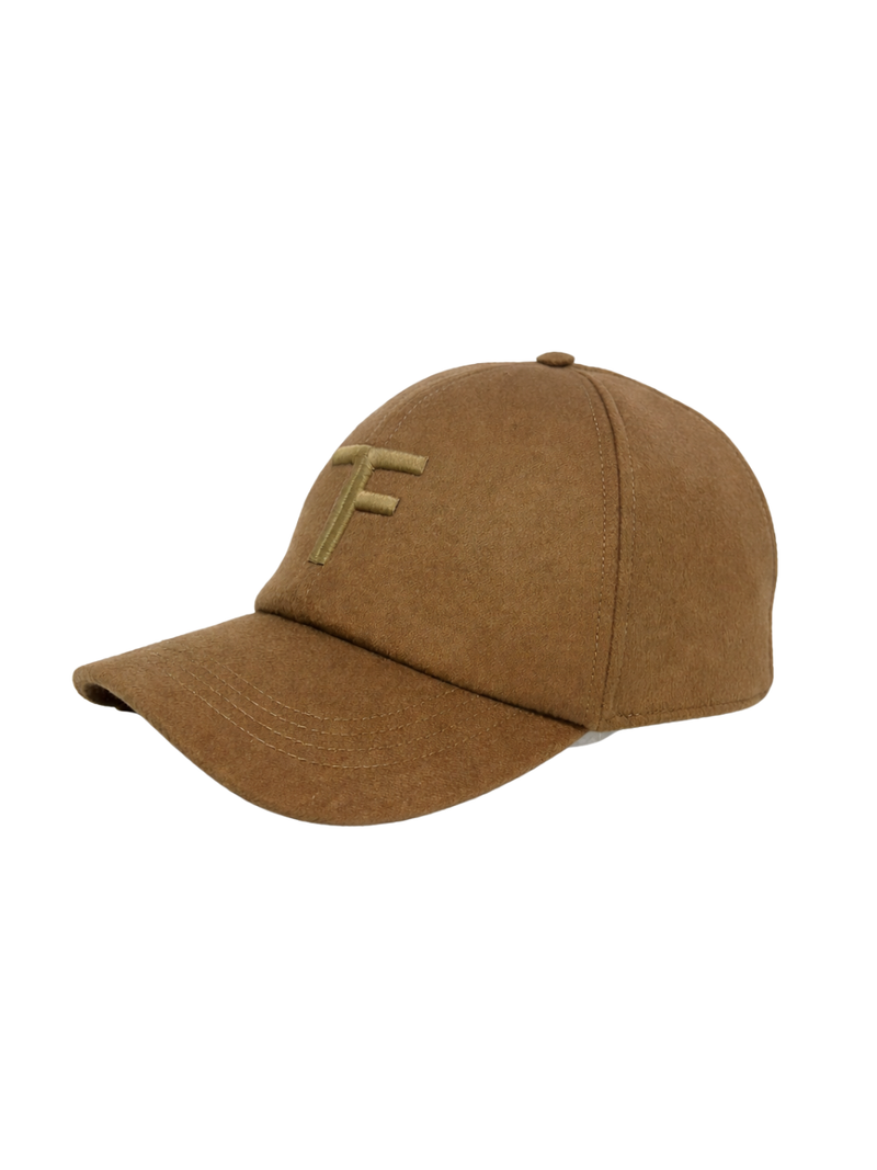 Tom Ford Mh005tcw003g Cashmere Baseball Cap — Brown Caps