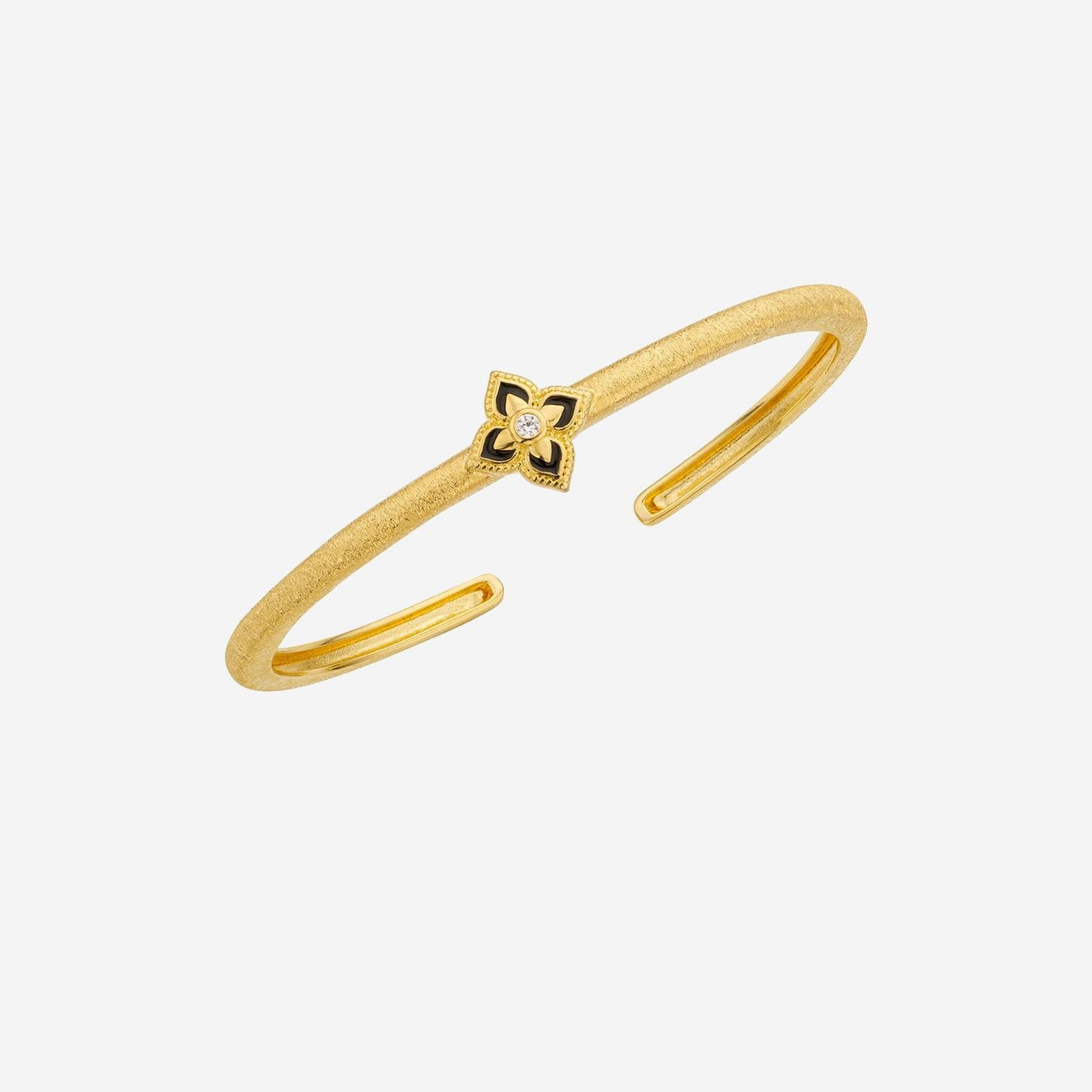 Mya Bay Black Lotus Gold Cuff Bracelet — Brass Bracelets