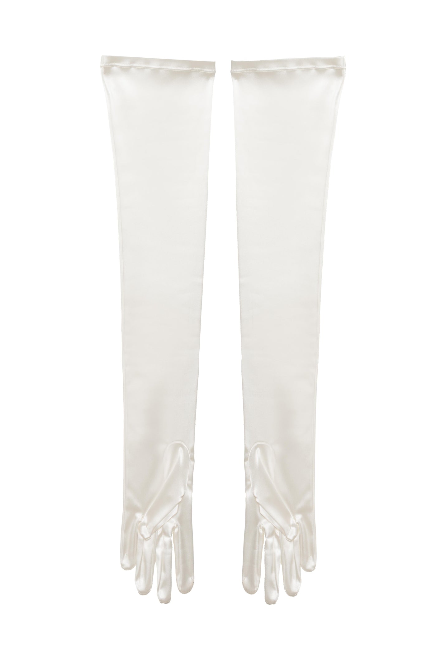 Room76 Opera Gloves — White Silk