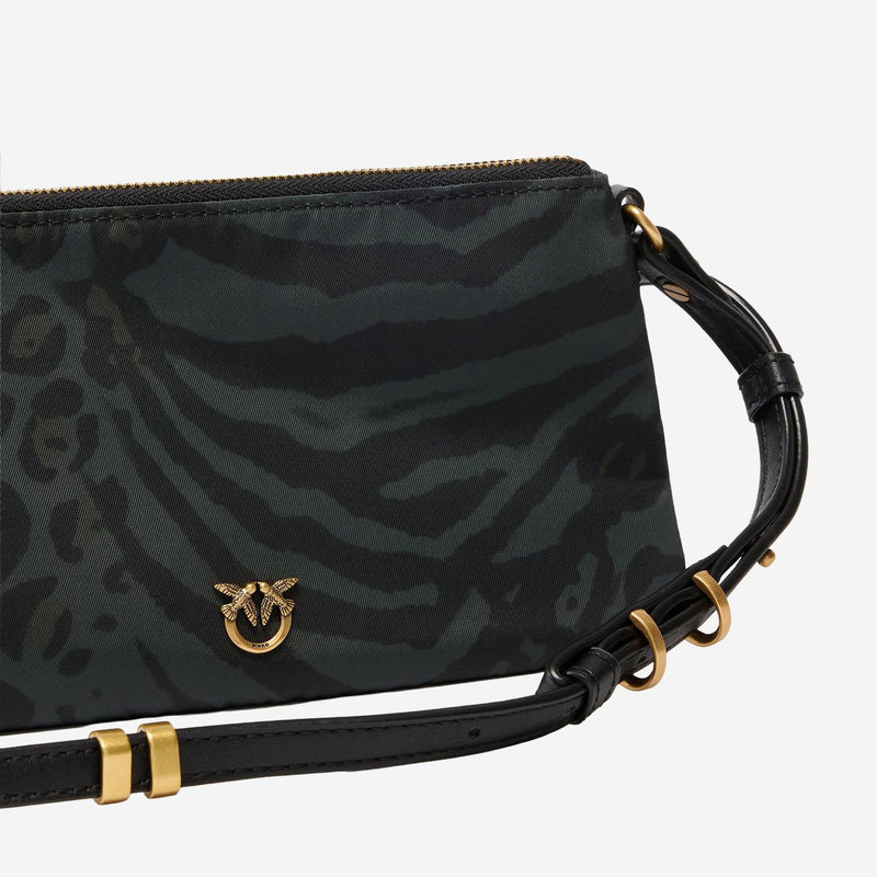 Pinko Animal Print Nylon Clutch — Multicolor