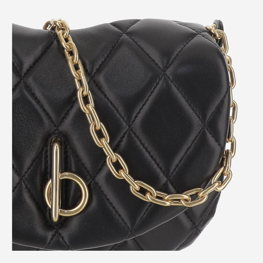 Burberry Rocking Horse Shoulder Bag — Black Lamb Leather