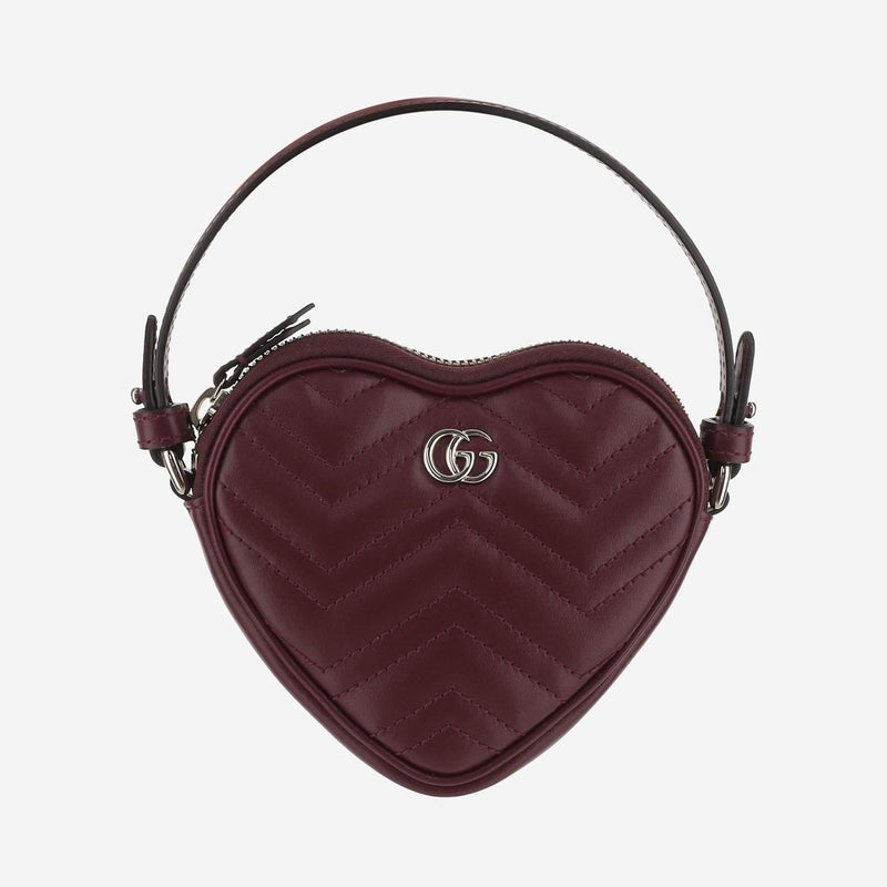 Gucci Gg Marmont Shoulder Bag — Burgundy Calf Skin