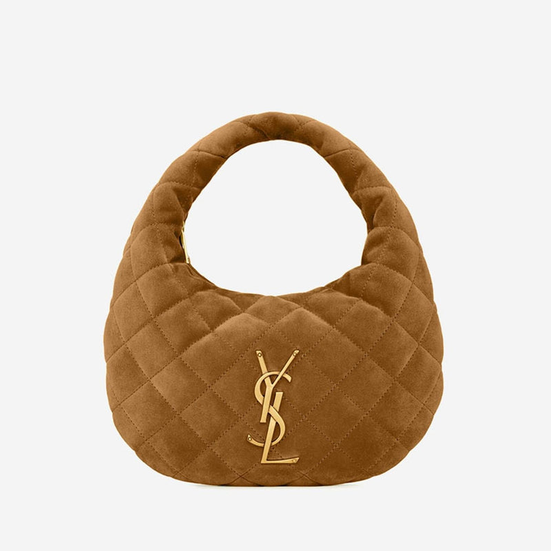 Saint Laurent Icare Top Handle Bag — Brown Suede