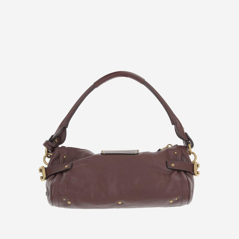 Chloé Paddington Shoulder Bag — Brown Leather