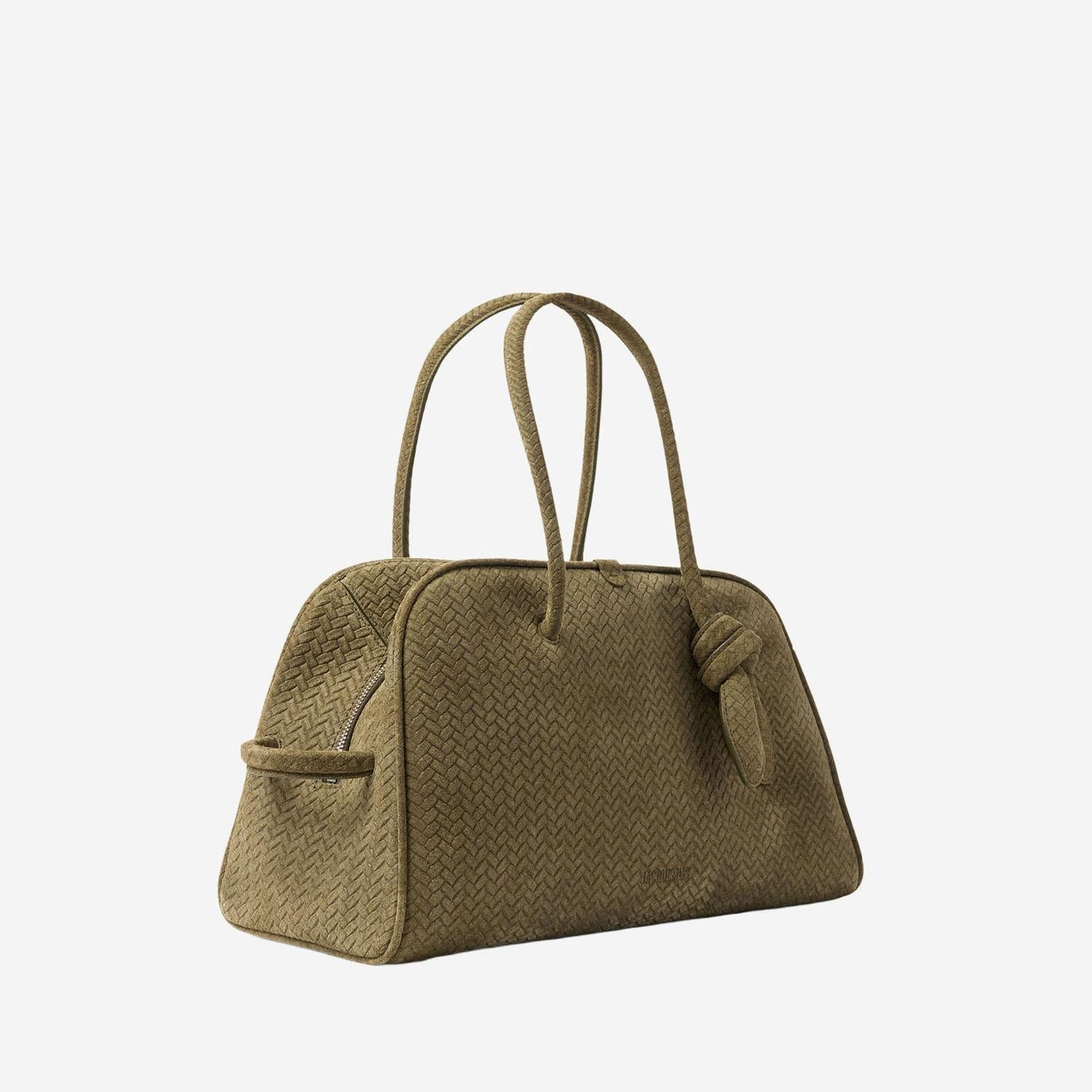 Jacquemus Quilted Calfskin Shoulder Bag — Khaki Leather