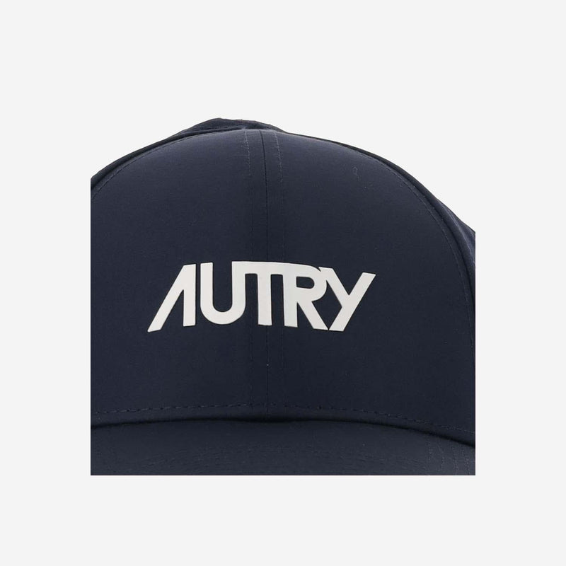 Autry Acpu52bl Nylon With Logo Baseball Cap — Navy Polyester Caps