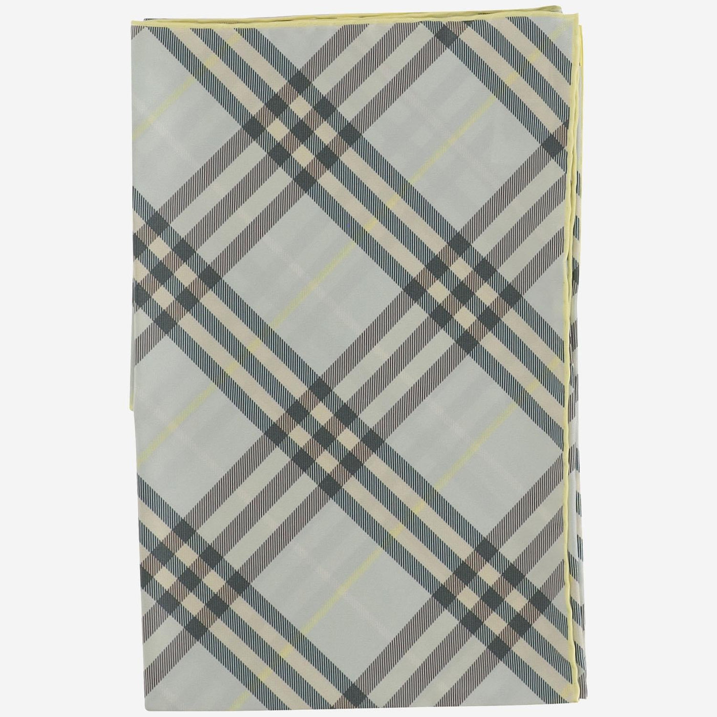 Burberry Silk Check Scarf — Gray Scarfs
