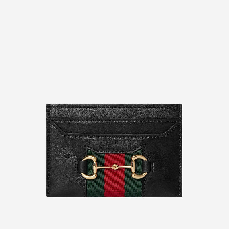 Gucci Card Case — Black Leather Wallets & Purses