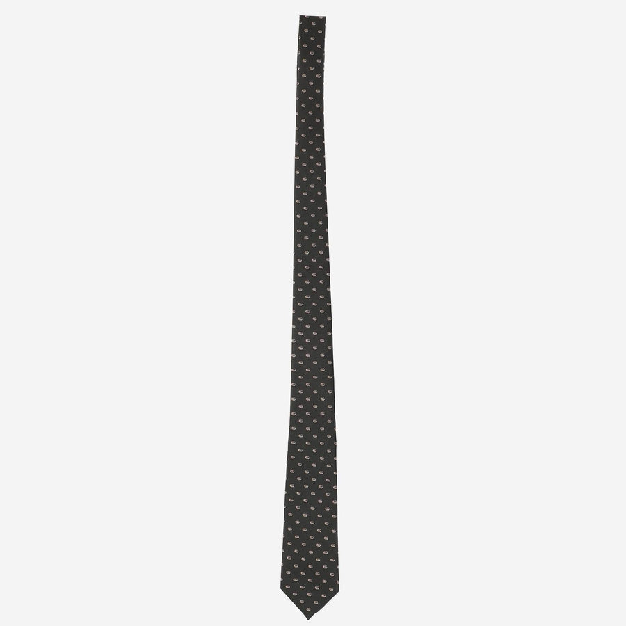 Gucci Jacquard Double G Necktie — Green Silk Neckties