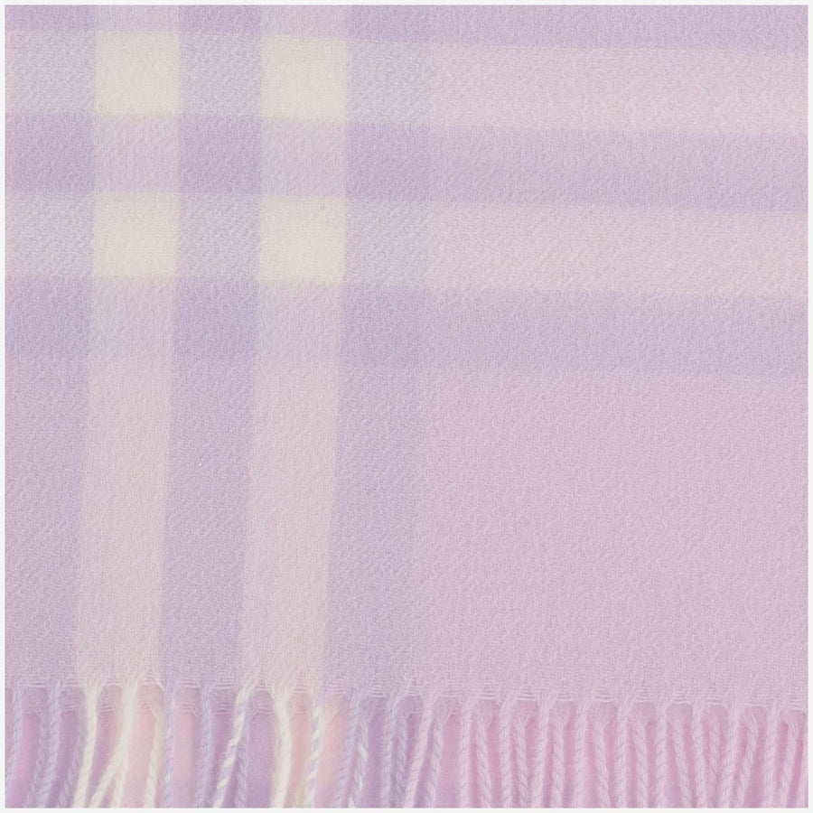 Burberry Check-Patterned Cashmere Scarf — Pink Scarfs