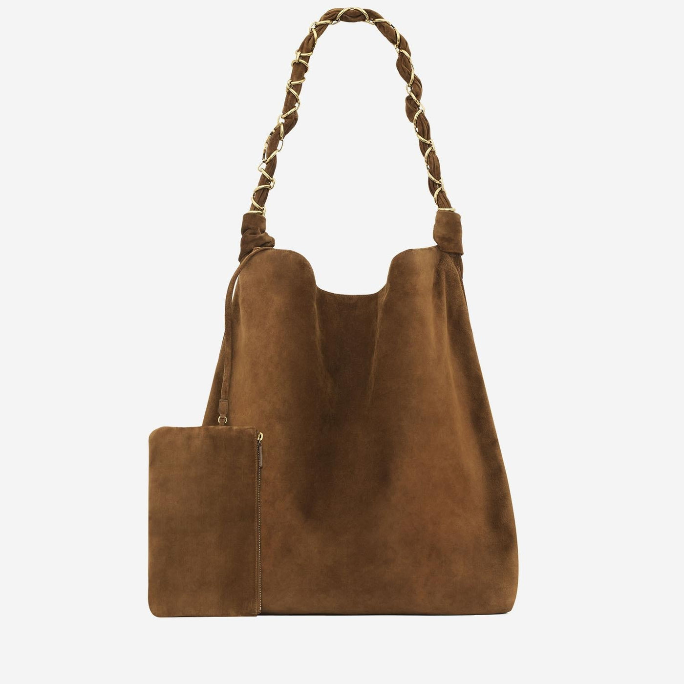 Saint Laurent Amalia Shoulder Bag — Brown Lambskin