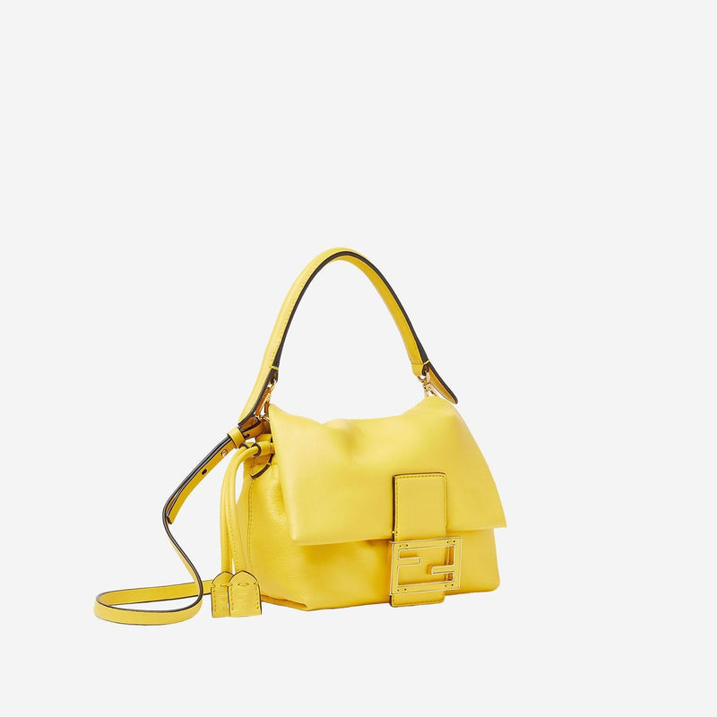 Fendi Nappa Leather Shoulder Bag — Yellow