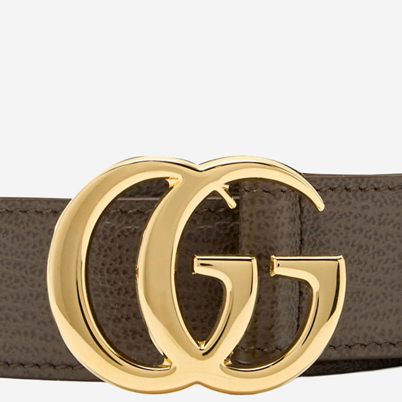 Gucci Gg Marmont Belt — Brown Calfskin