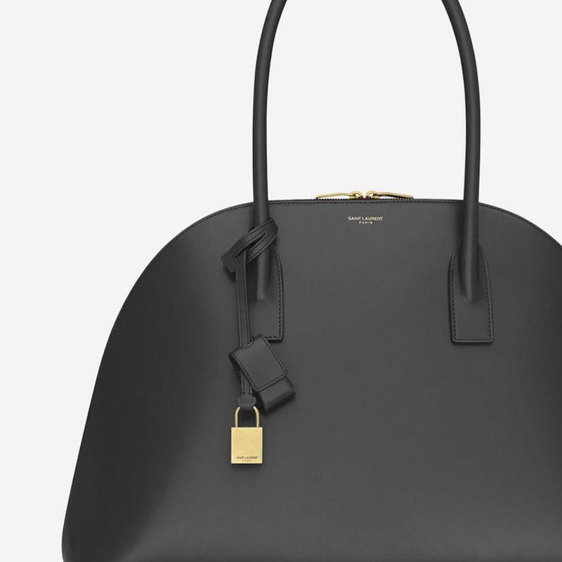 Saint Laurent Top Handle Bag — Black Leather