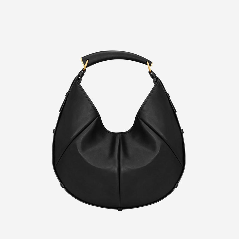Saint Laurent Mombasa Shoulder Bag — Black Leather