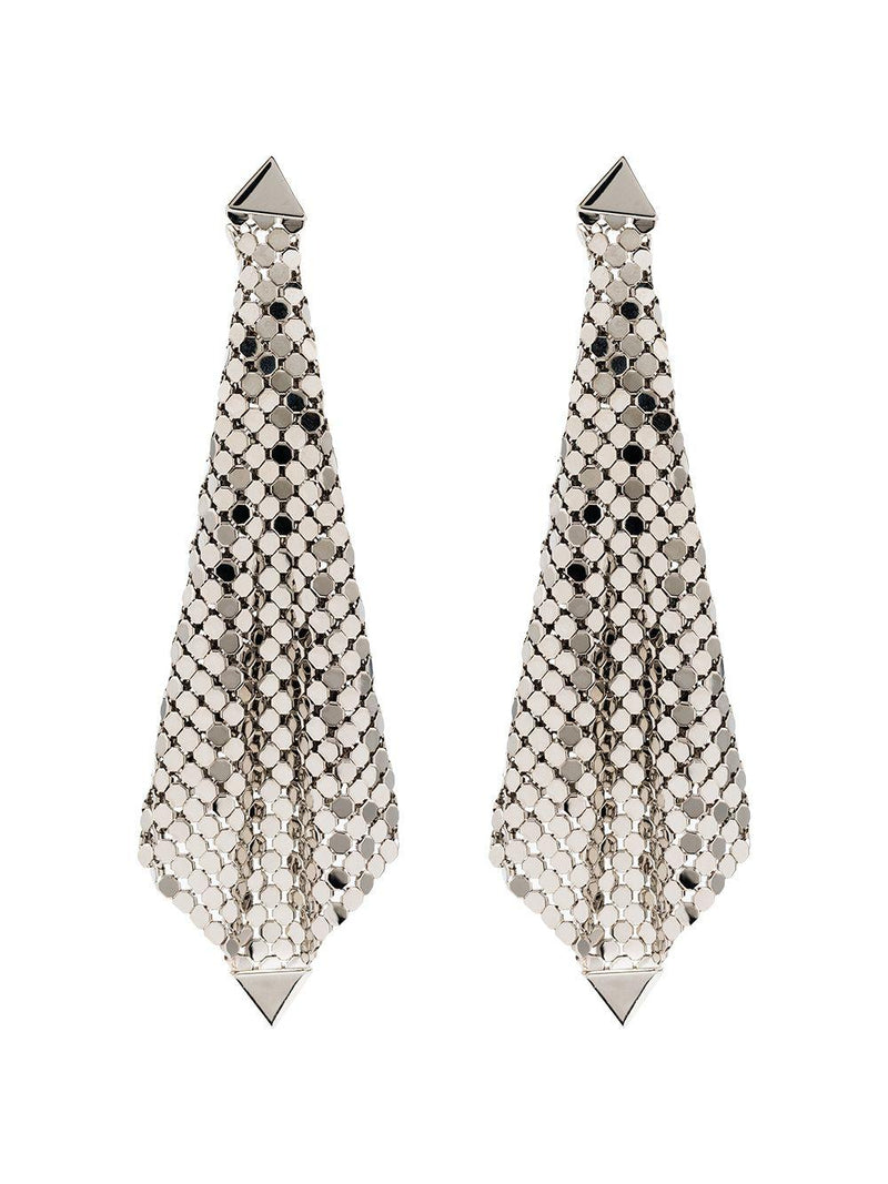 Rabanne Pixel Earrings — Silver Aluminium