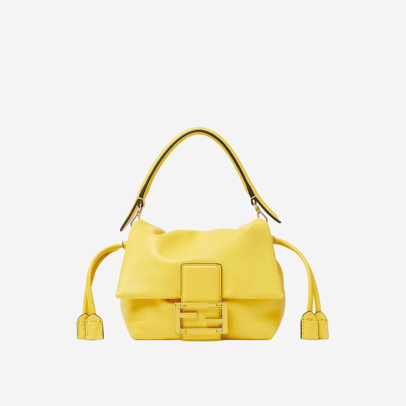 Fendi Nappa Leather Shoulder Bag — Yellow