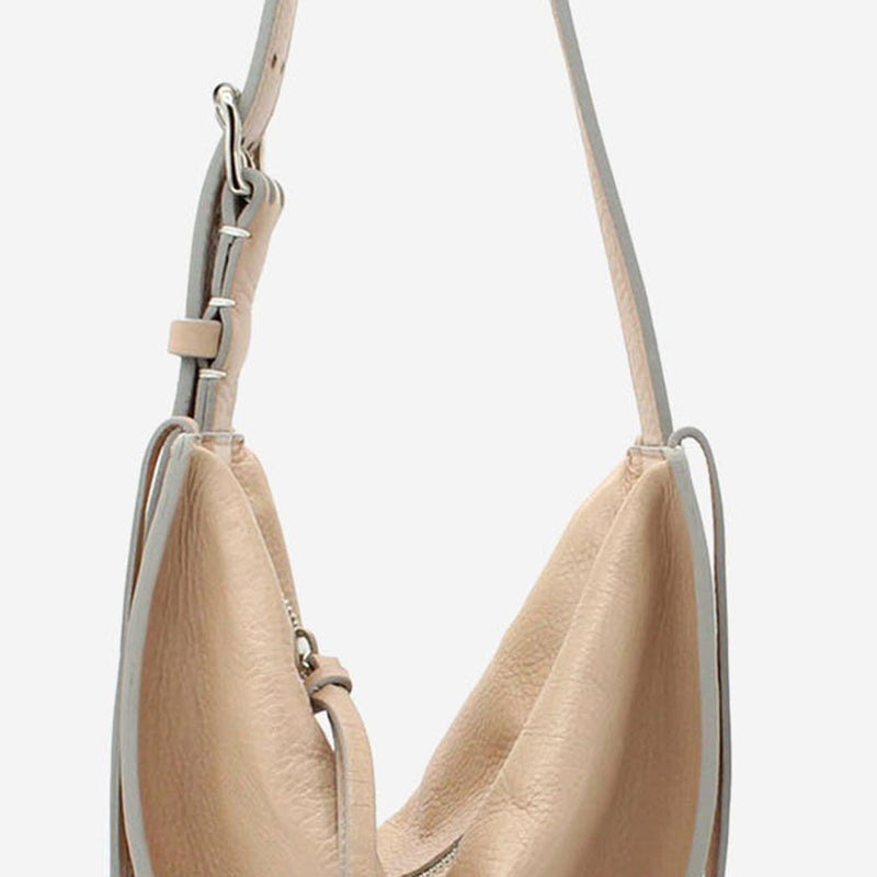Radica Studio Shoulder Bag — Beige Leather