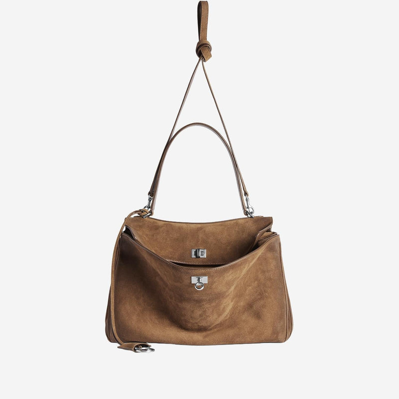 Balenciaga Rodeo Shoulder Bag — Brown Domesticated Calf Leather