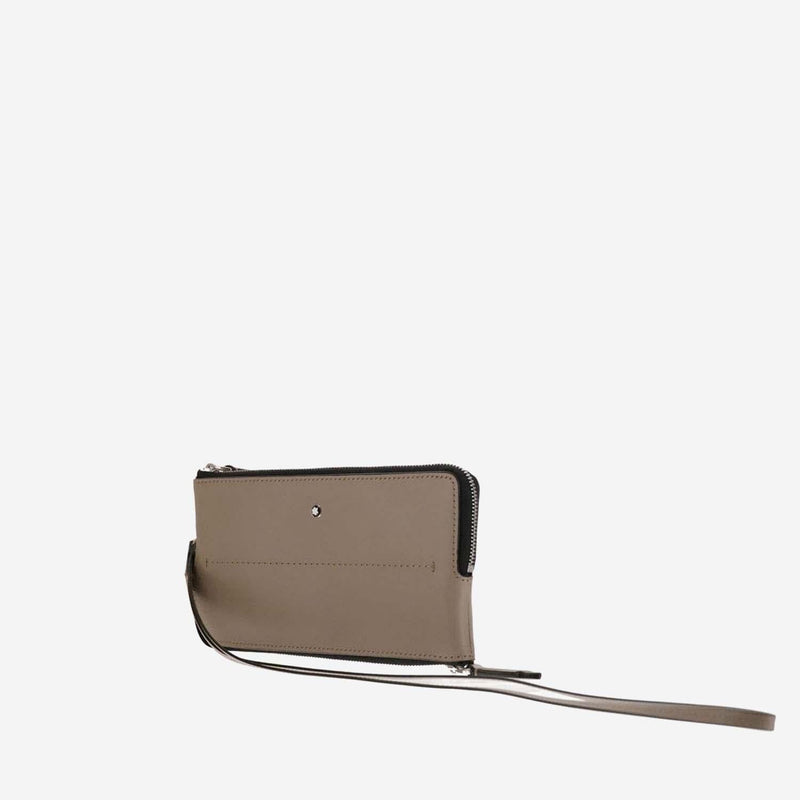 Montblanc Zip-Around Leather Card Case — Beige Cases