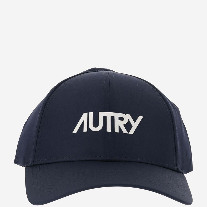 Autry Acpu52bl Nylon With Logo Baseball Cap — Navy Polyester Caps