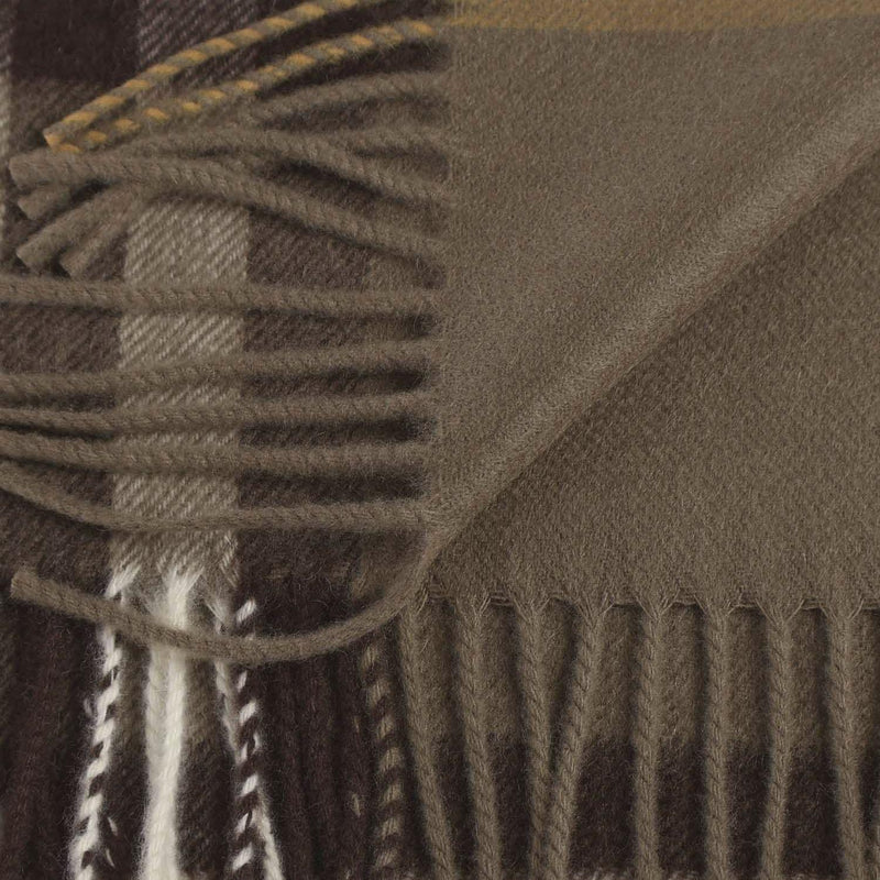 Burberry Cashmere Check Scarf — Brown Scarfs