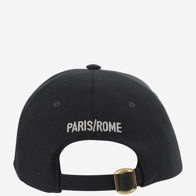 Valentino Garavani 6y2hda41fvh Embroidered Cotton Baseball Cap — Black Caps