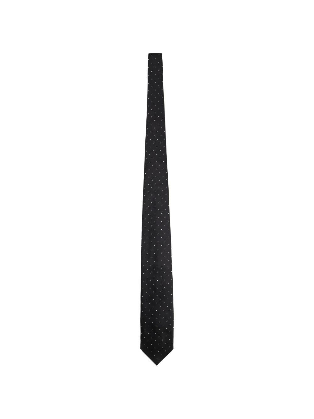 Tom Ford Polka Dot Silk Necktie — Black Neckties