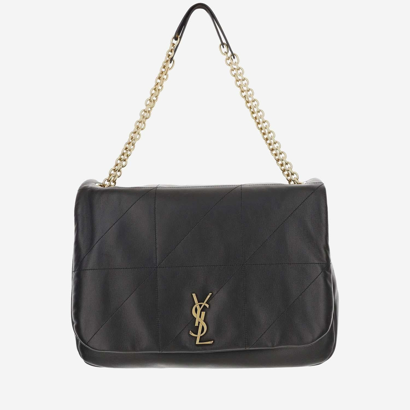 Saint Laurent Quilted Lambskin Shoulder Bag — Black