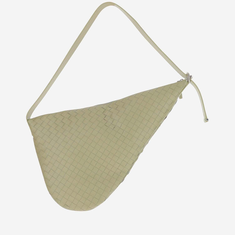 Bottega Veneta Virgule Shoulder Bag — Green Calfskin