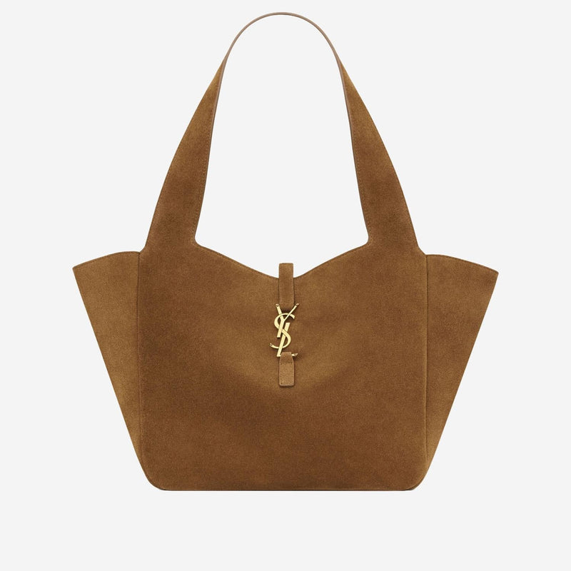 Saint Laurent Shoulder Bag — Beige Suede