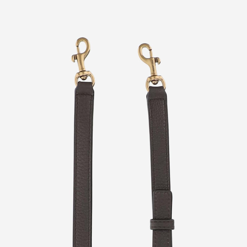 Saint Laurent Pebbled Leather Shoulder Bag — Gray
