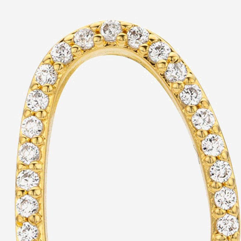 Mya Bay Crystal-Embellished Gold-Plated Earrings — Gold Brass
