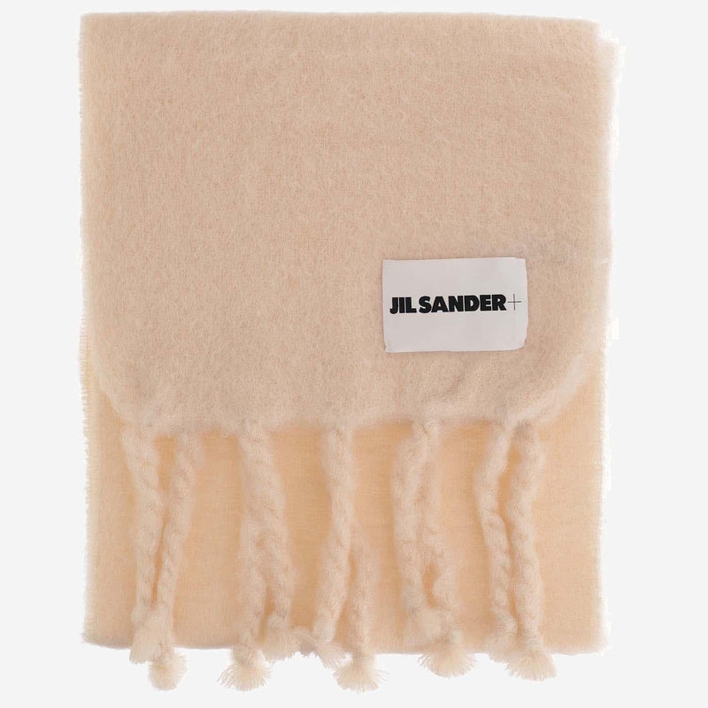 Jil Sander Brushed Mohair Blend Scarf — Rose Pink Scarfs