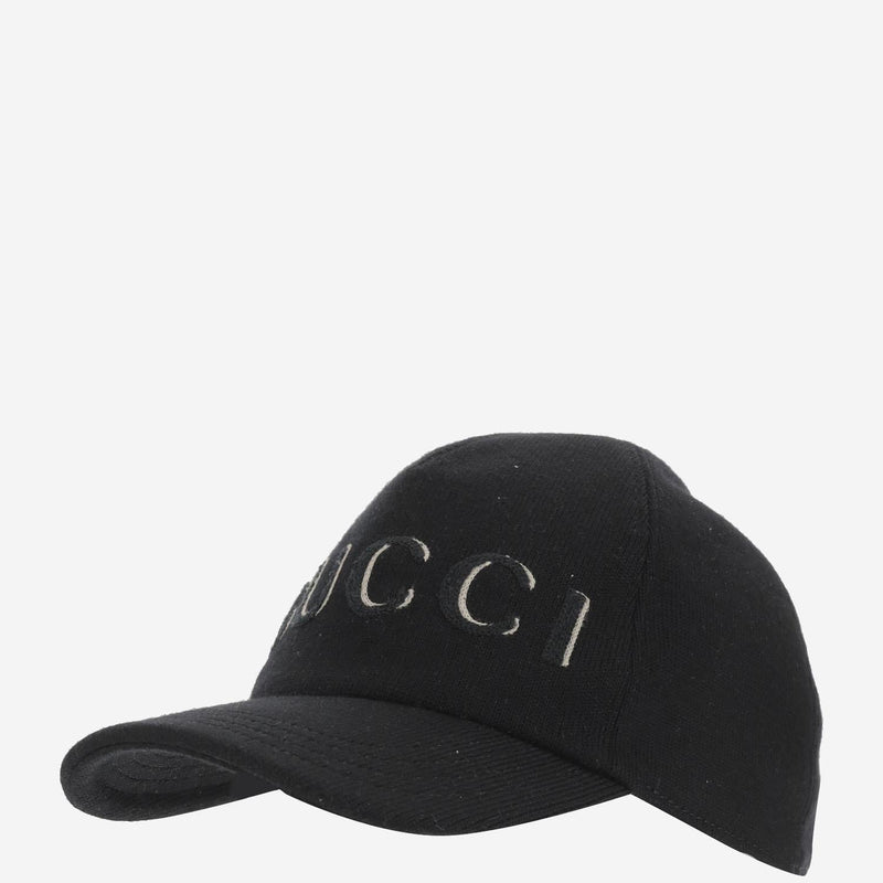 Gucci 817507 Wool Baseball Cap — Black Caps