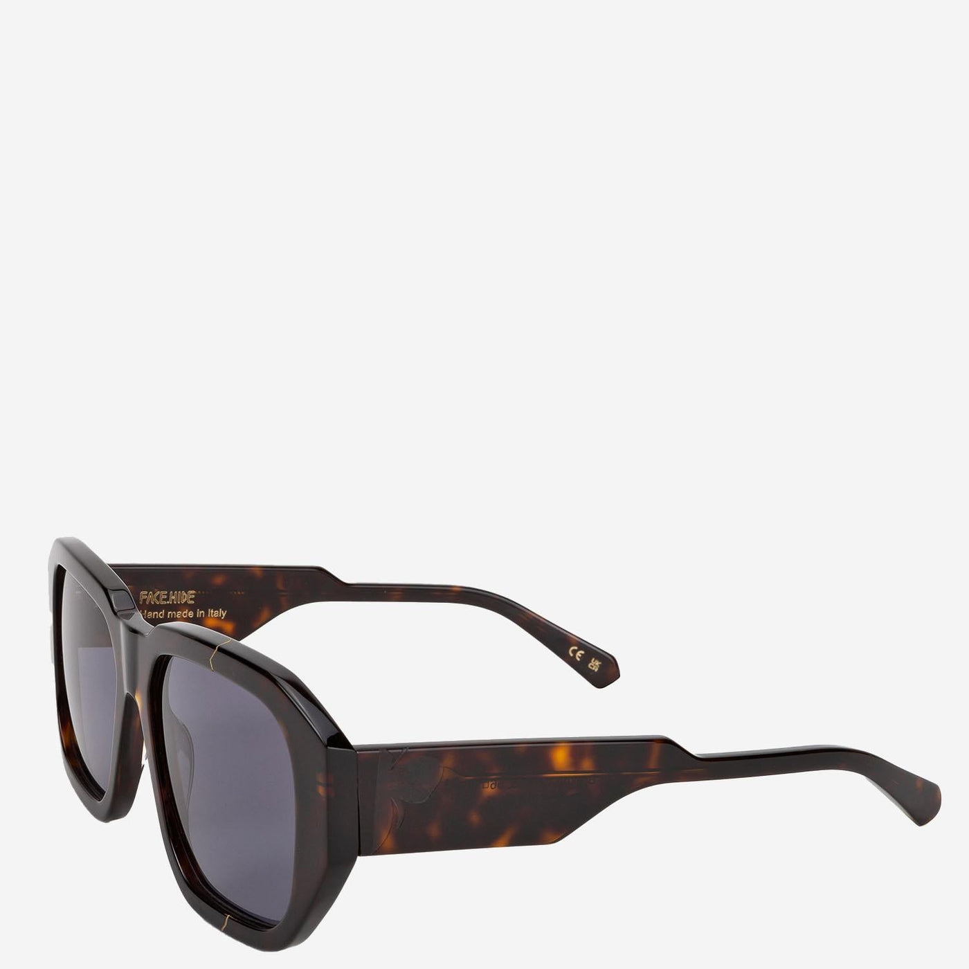 Face Hide Brokencosmo Sunglasses — Brown Acetate