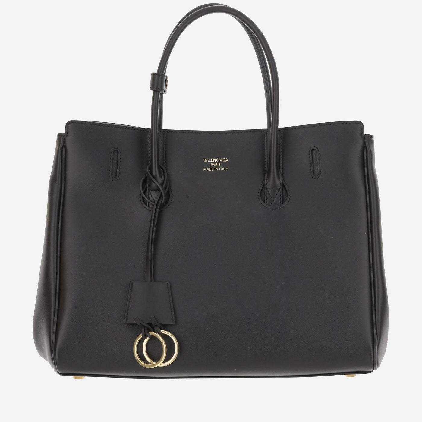 Balenciaga Carry All Tote Bag — Black Leather