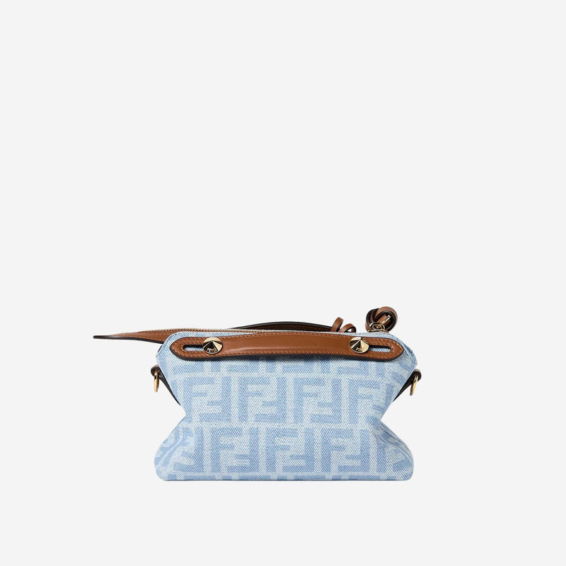 Fendi By The Shoulder Bag — Blue Cotton