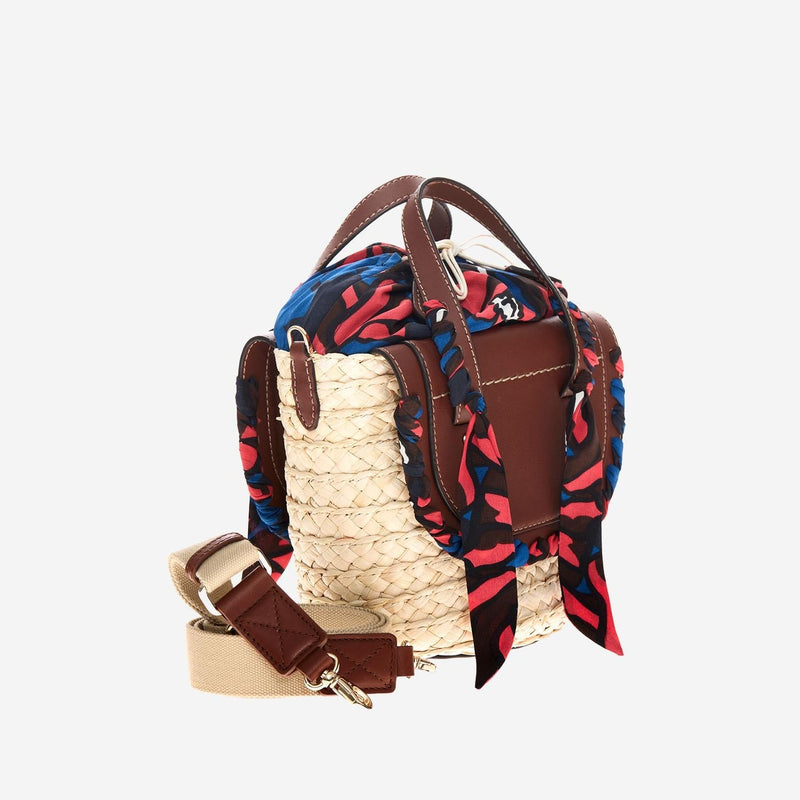 Cuba Lab Habanera Bucket Bag — Brown Raffia