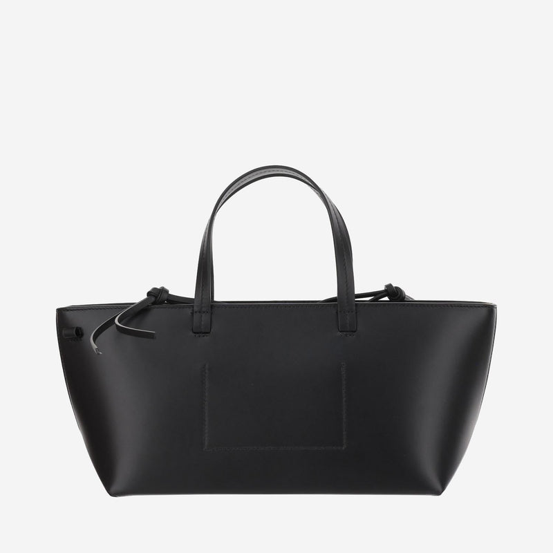 Jil Sander Bateau Tote Bag — Black Calfskin