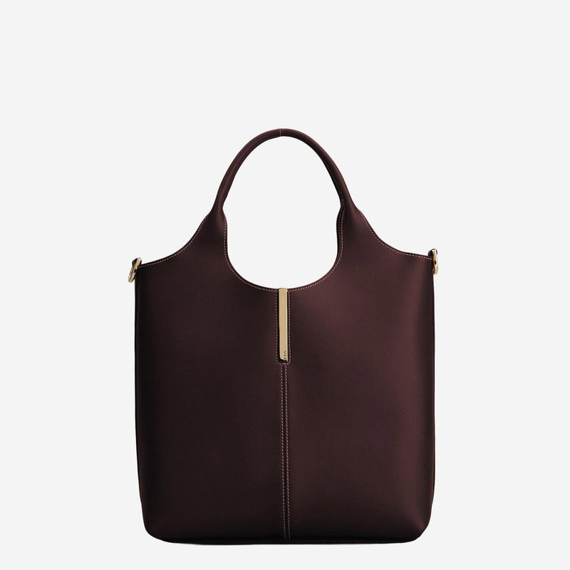 Tods Calfskin Leather Shoulder Bag — Brown
