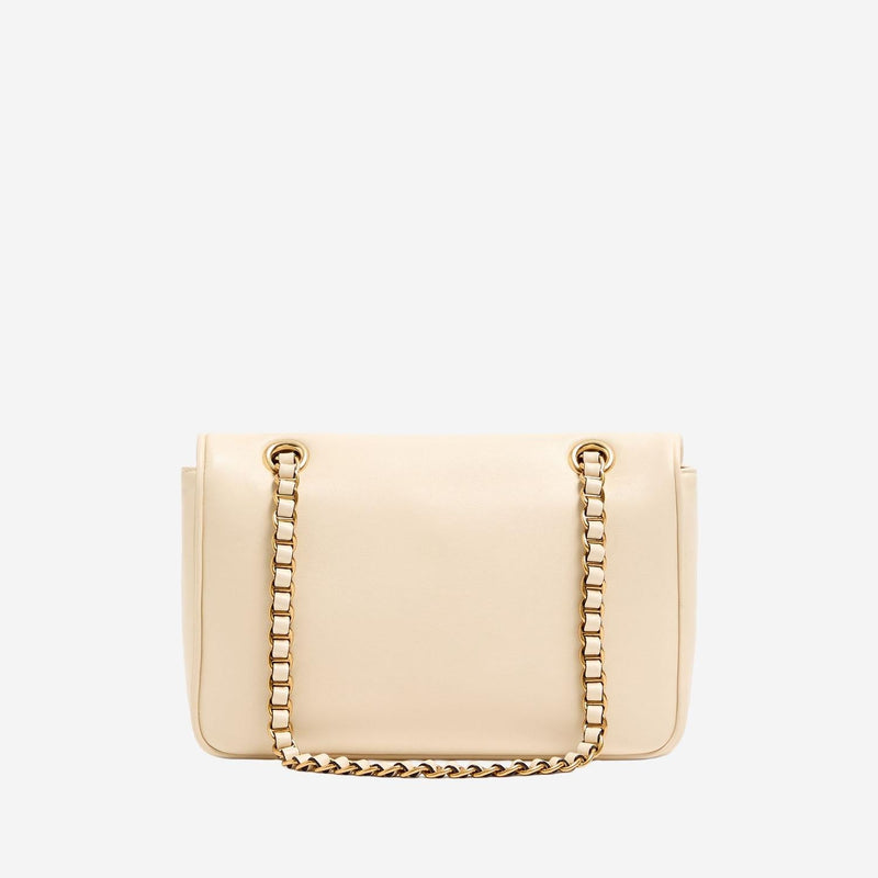 Valentino Garavani Djuna Shoulder Bag — Ivory Leather