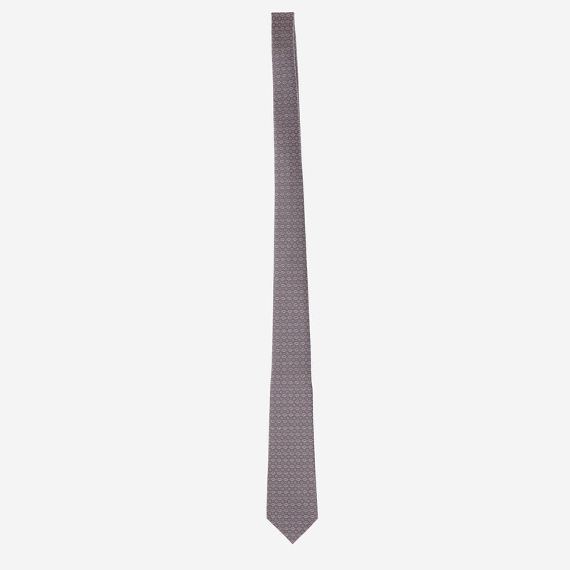 Gucci Gg Cross Jacquard Silk Necktie — Gray Neckties
