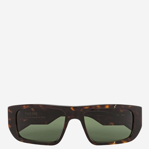 Face Hide Brokenvsion Logo-Detailed Acetate Sunglasses — Brown