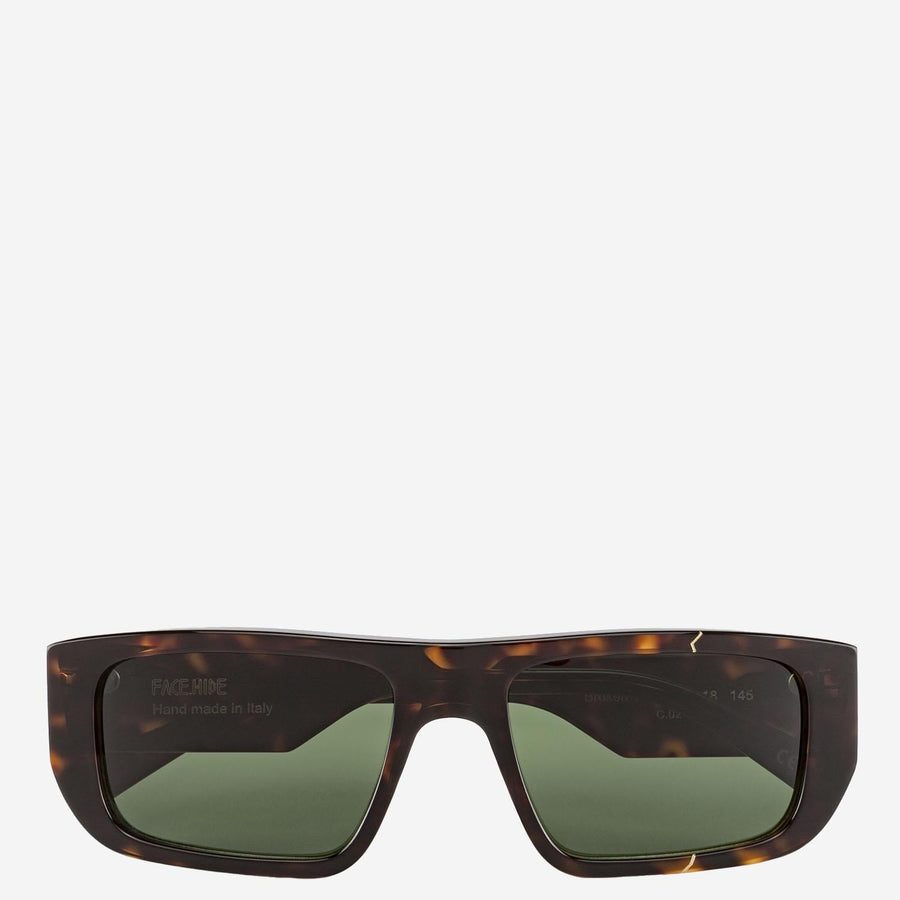 Face Hide Brokenvsion Logo-Detailed Acetate Sunglasses — Brown