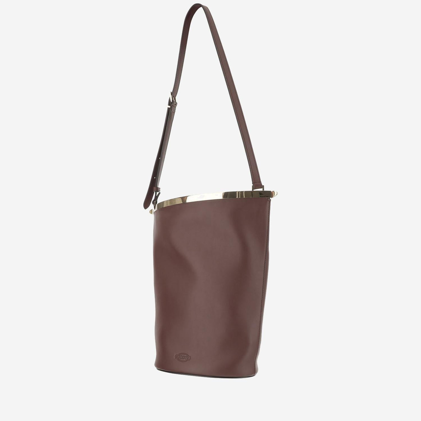 Tods Calfskin Bucket Bag — Brown