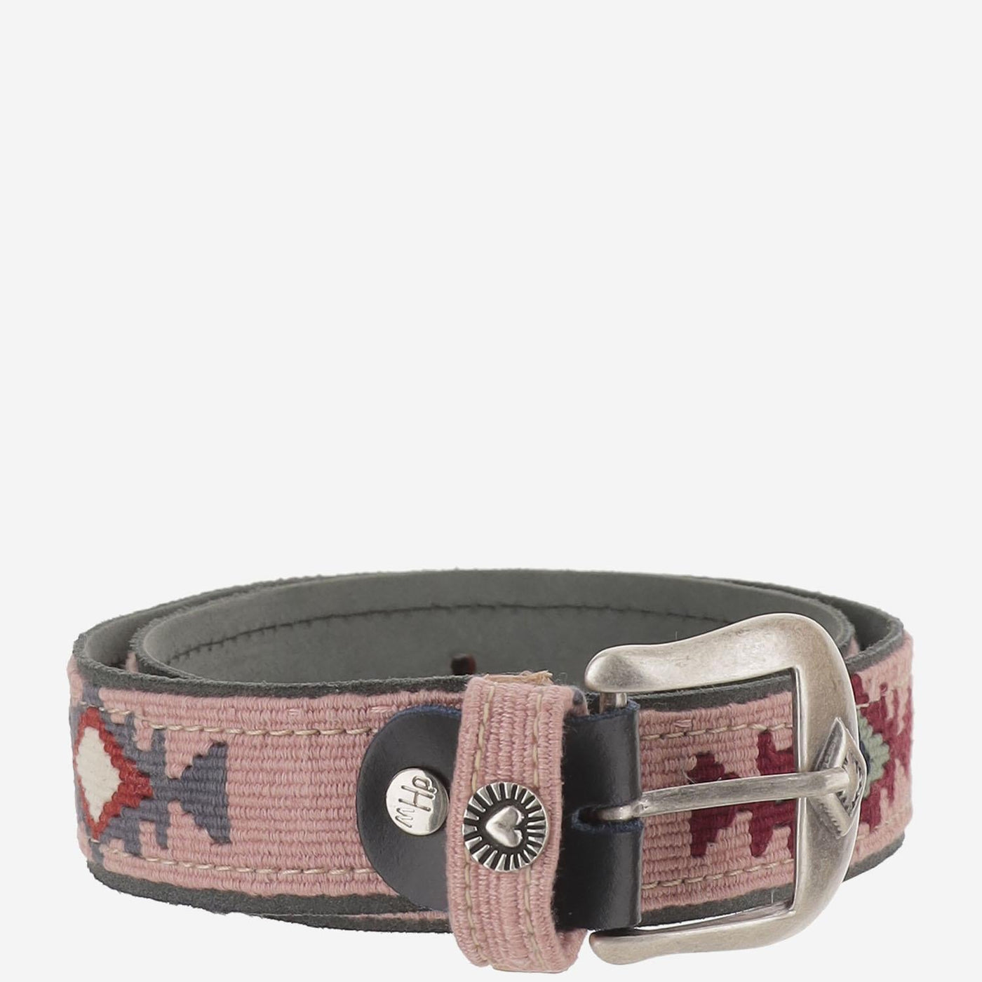 Waitz Azteca Belt — Pink Leather And Fabric